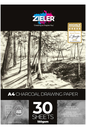 A4 Charcoal Drawing Paper Pad – 150gsm, 30 sheets