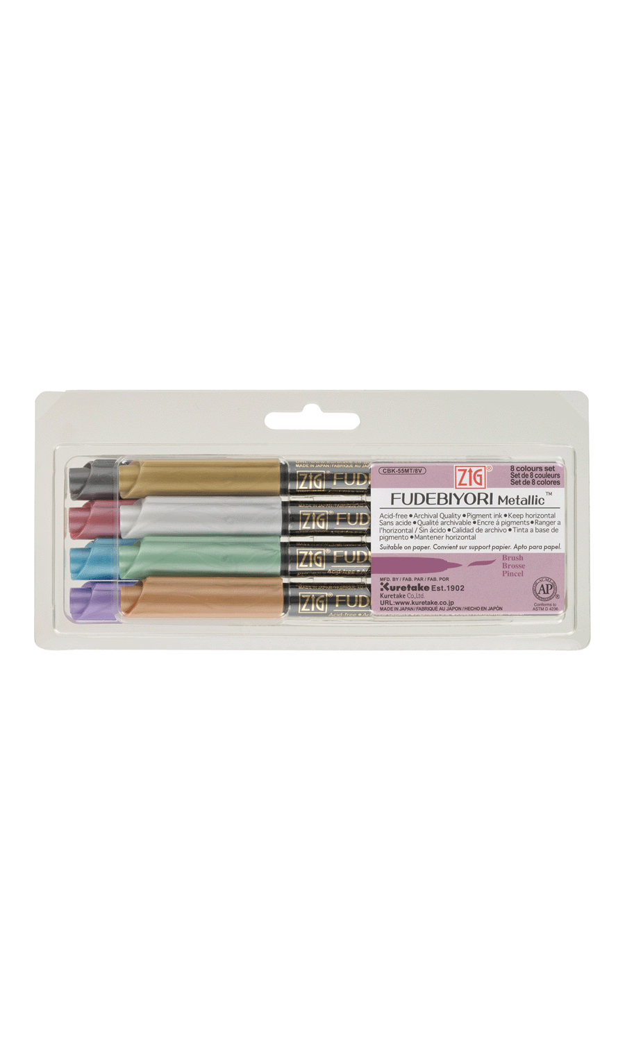 Zig® Fudebiyori Metallic Pen Set, 8 pc. – Chartpak Factory Store