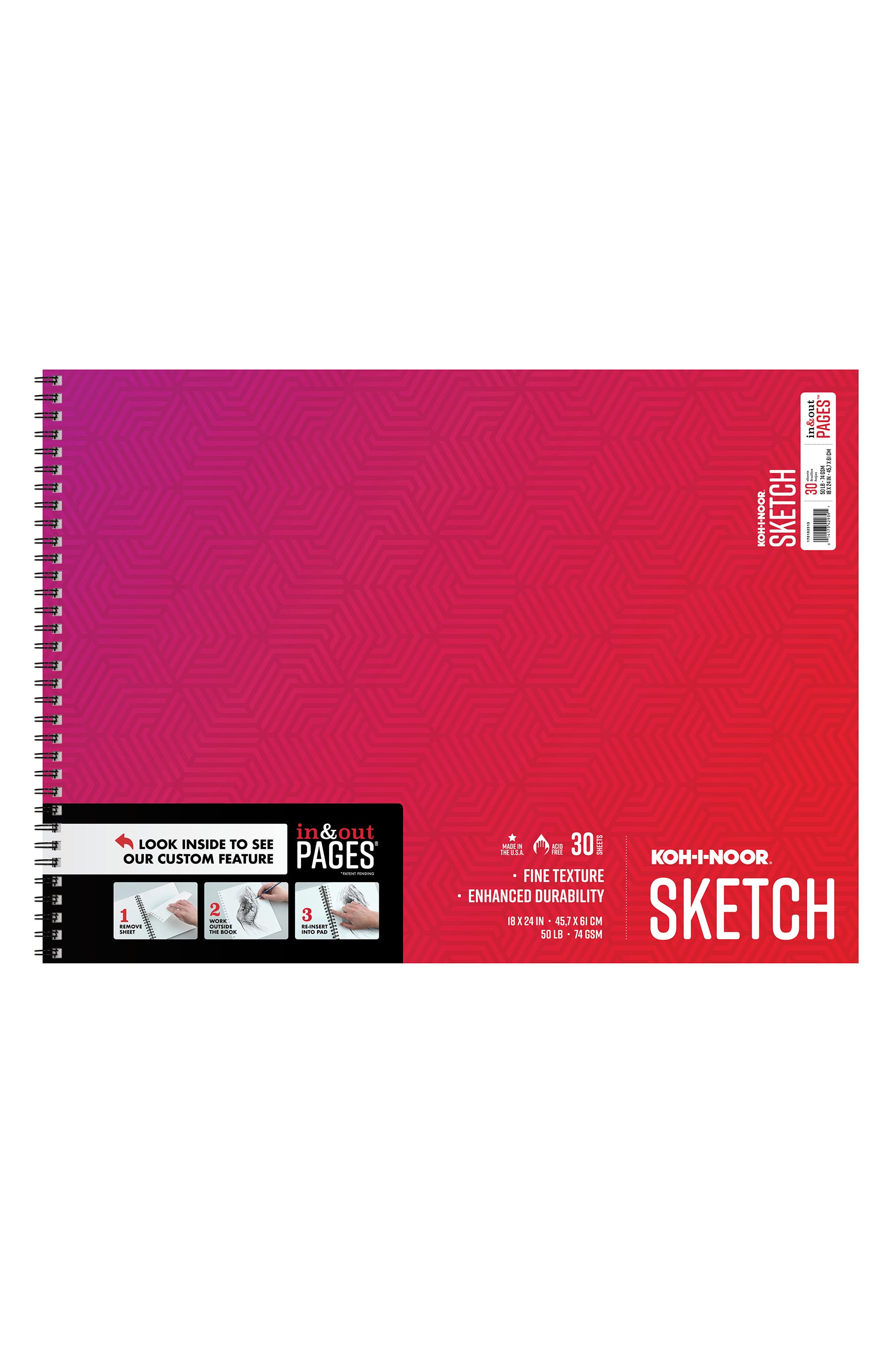 Grumbacher Side Wire Mixed Media Pad - 9 x 12 in