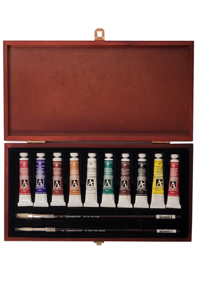 Grumbacher® Academy® Oil Wood Box Set, 13 pcs