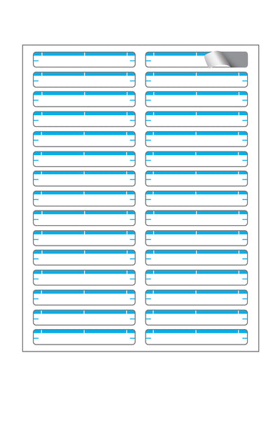 Laser/Ink Jet Light Blue File Folder Labels, 2/3" x 3-7/16", 30/Sheet, 1500 Labels/Bx