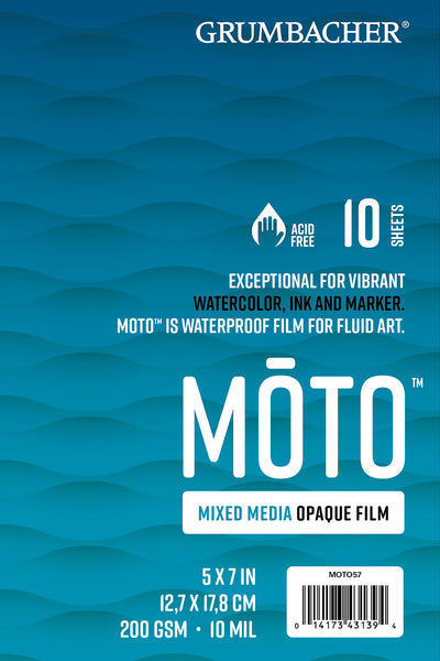 Grumbacher® MŌTO™ Mixed Media Opaque Film - 10 Sheet 10 pt. 5 x 7 Pad