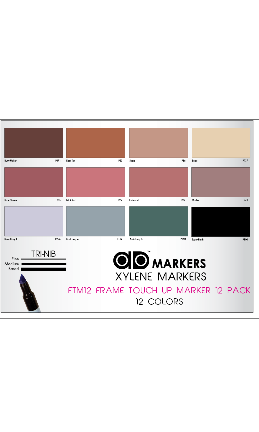FRAME TOUCH UP MARKER-12 PACK