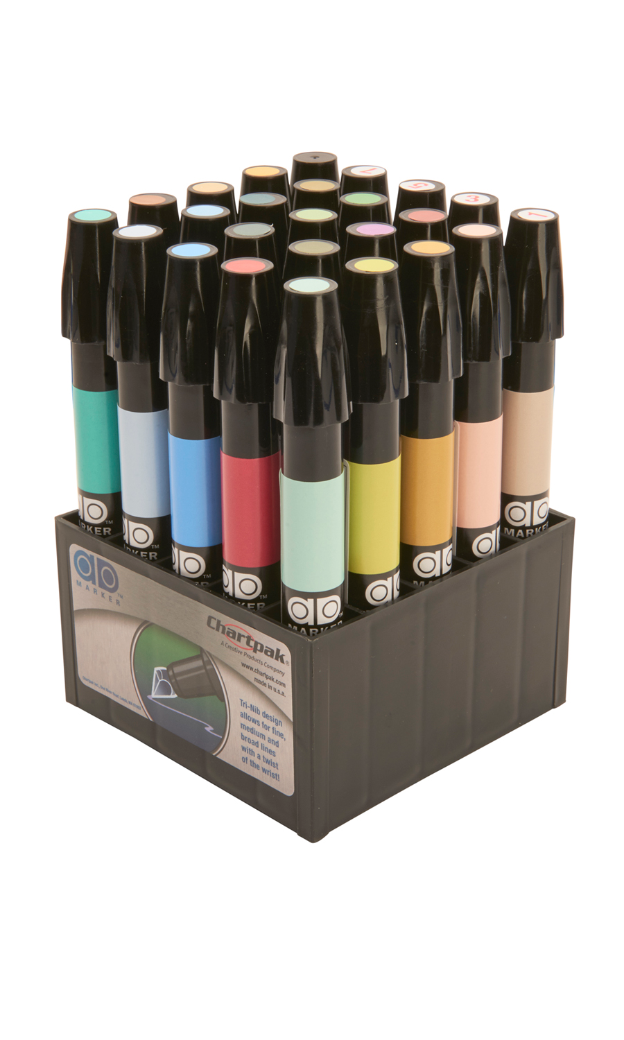 Chartpak® AD® Marker Landscape Set, 25 Markers Chartpak Factory Store
