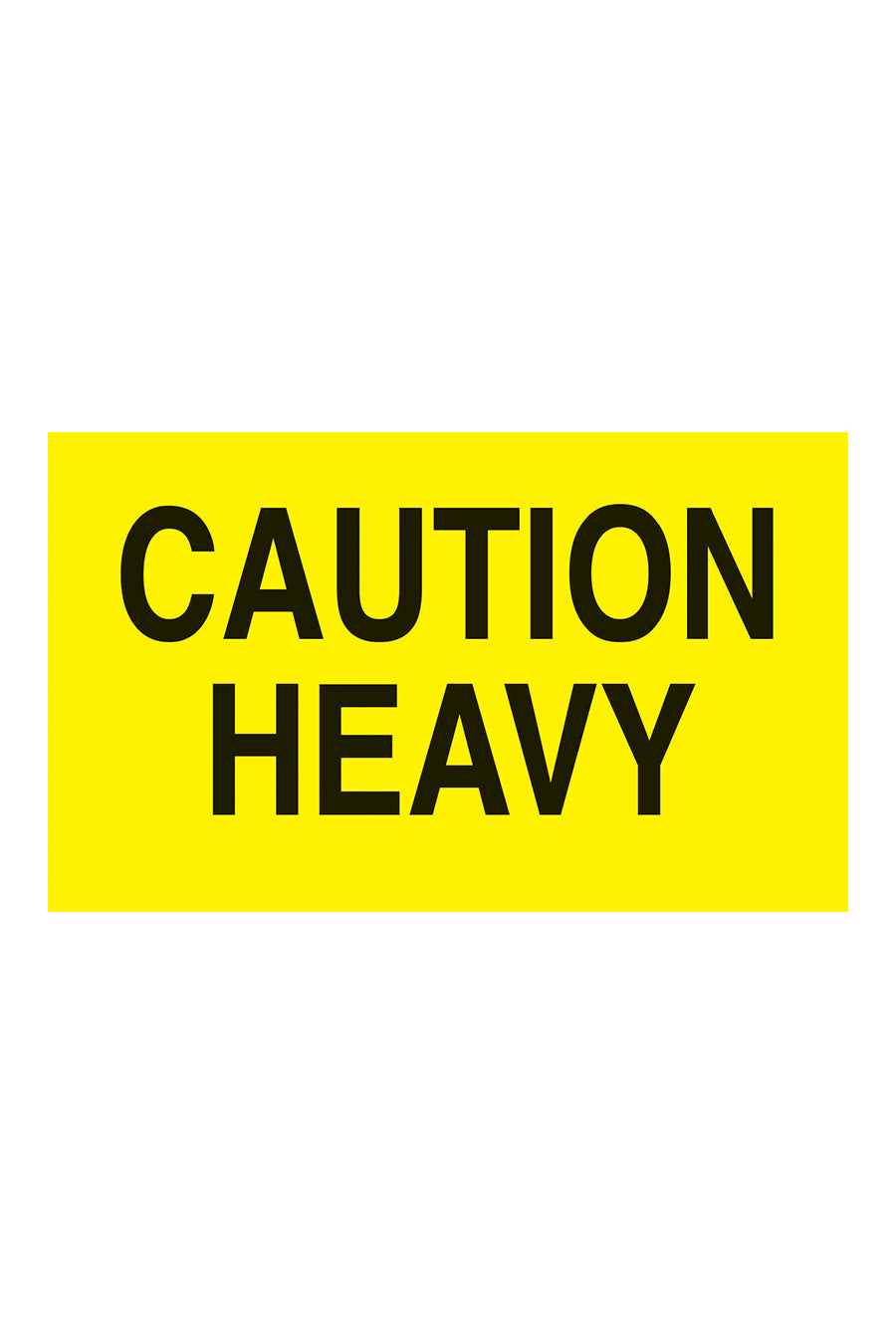 "Caution Heavy", 3" x 5", Fluorescent Yellow, 500 Labels/Roll