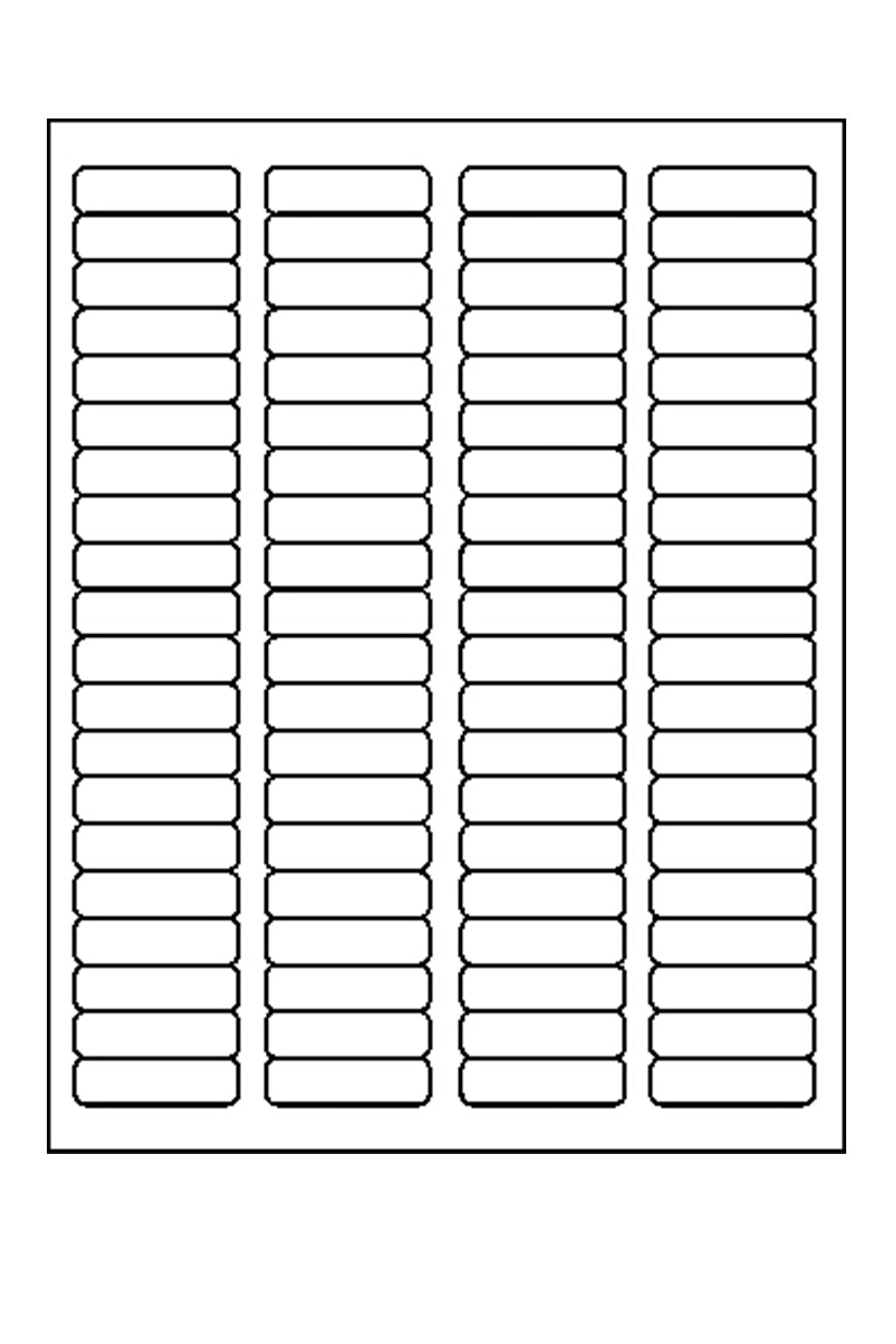 Laser/Ink Jet White Return Address Labels, 1/2" x 1-3/4", 80/Sheet, 20000 Labels/Bx