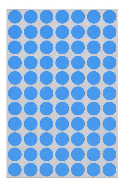 1/2" Dia. Color Coding Labels, Light Blue, 800/Bx