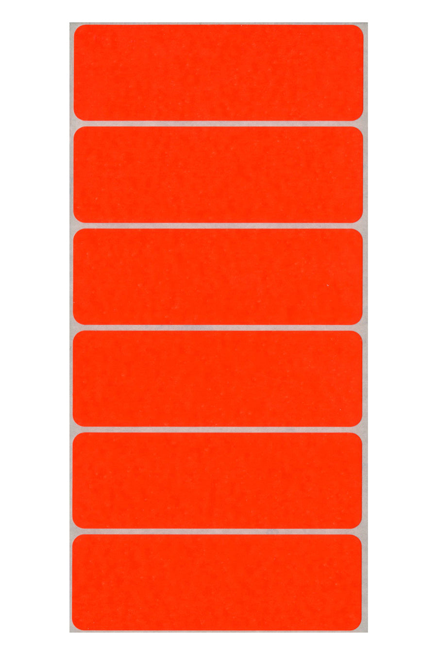 1" x 3" Color Coding Labels, Red Neon, 200/Bx