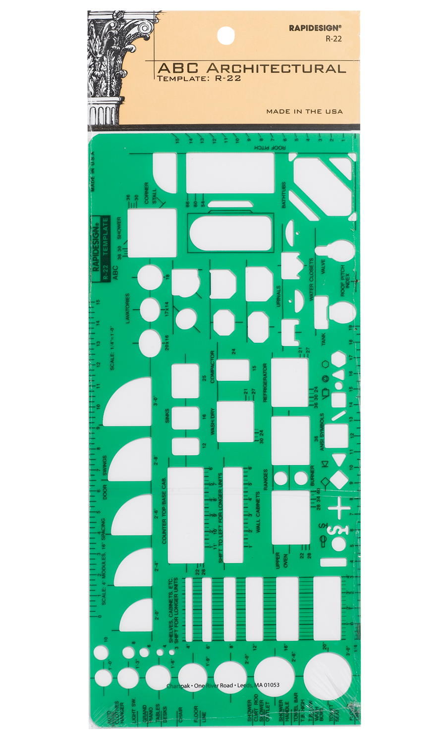 Rapidesign® ABC Architect Template, 1/4