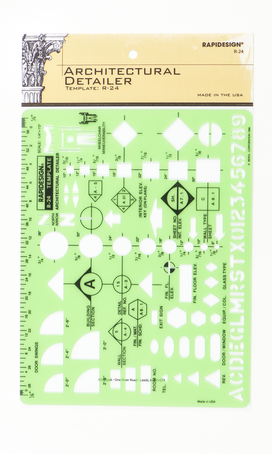 Rapidesign Architectural Detailer Template, 1 Each (R24)