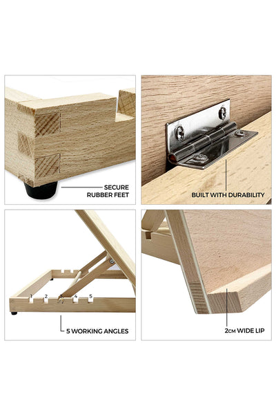 A3 Wooden Table Top Easel with 5 Adjustable Angles