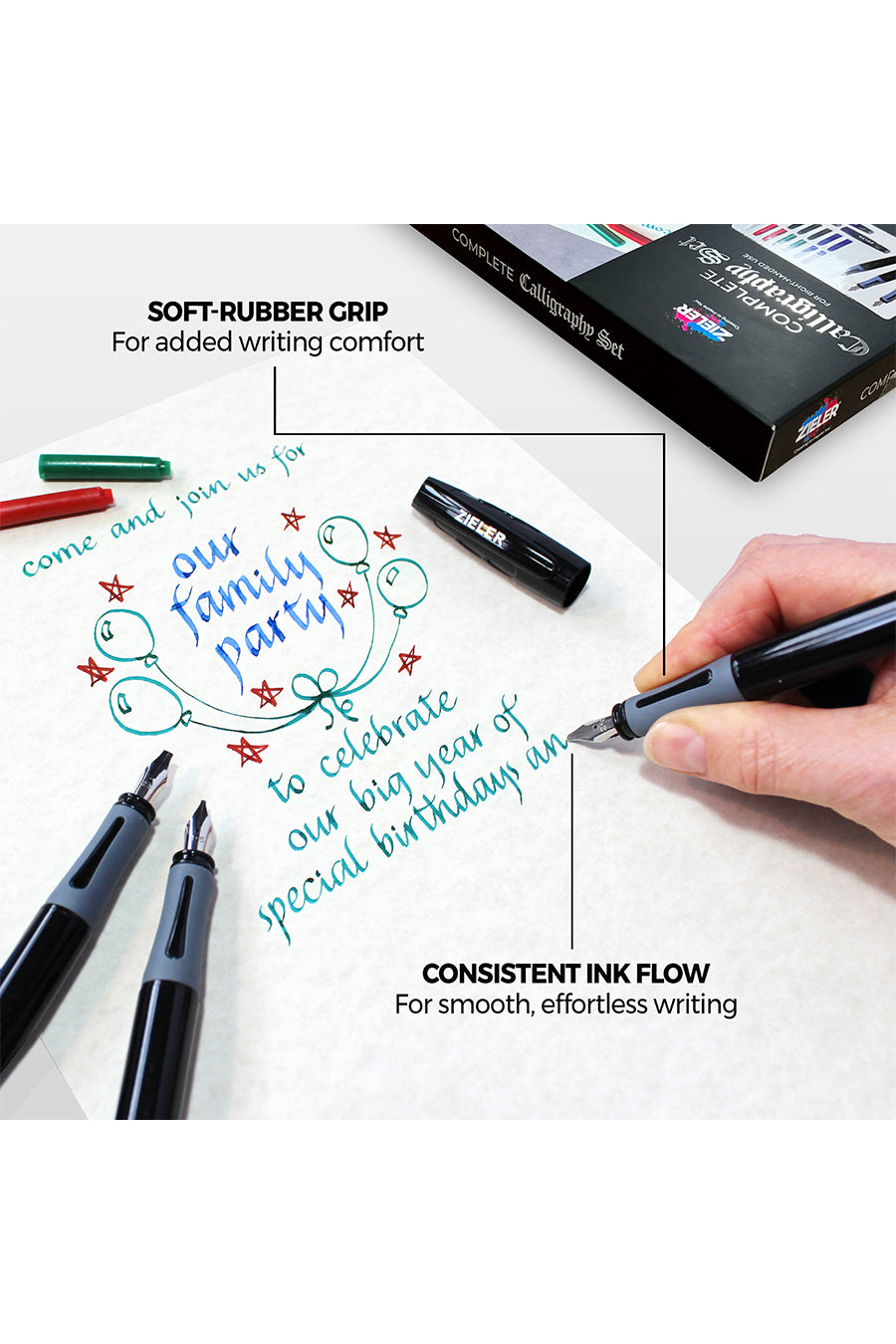 Zieler® Complete Calligraphy Pen Set, 17-Pieces