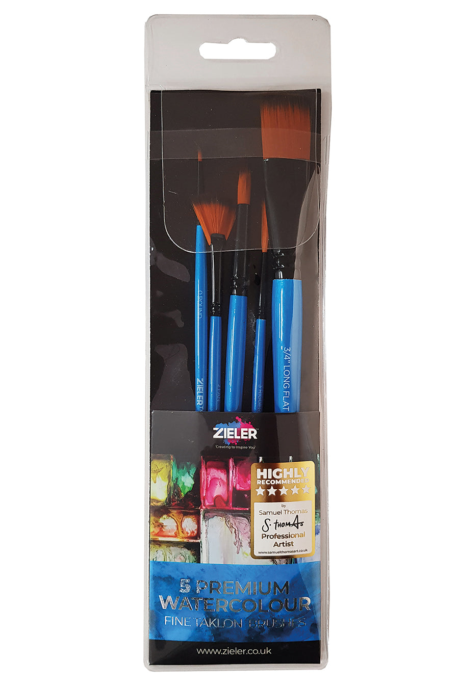 Zieler® Premium Water color Brushes Wallet (Set of 5)
