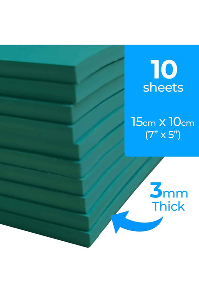 Zieler® 10 x 15cm Soft Cut Lino Printing Bloc Sheets (150mm x 100mm x 3mm), Pack of 10