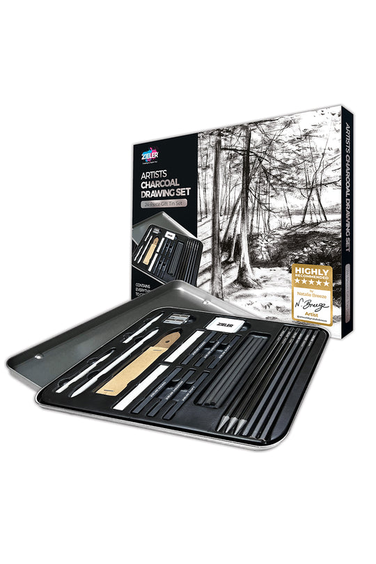 Zieler® 24 Piece Artists Charcoal Drawing Set – Chartpak Factory Store