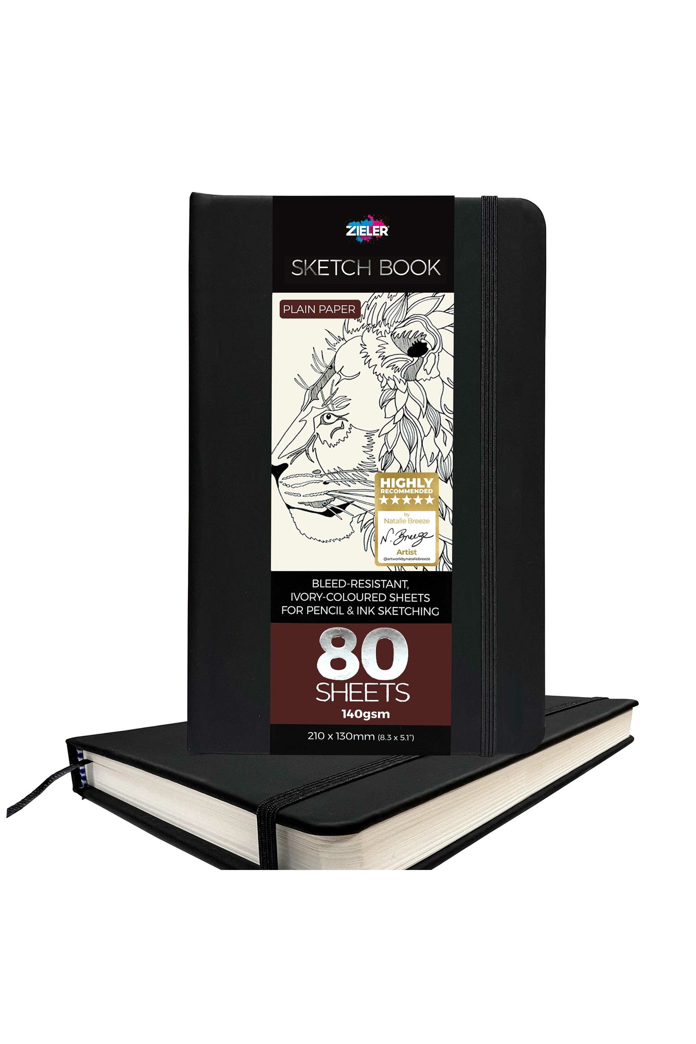 Zieler® Classic Hardcover Art Sketchbook for Pencil, Ink, Charcoal and Pastel Sketching