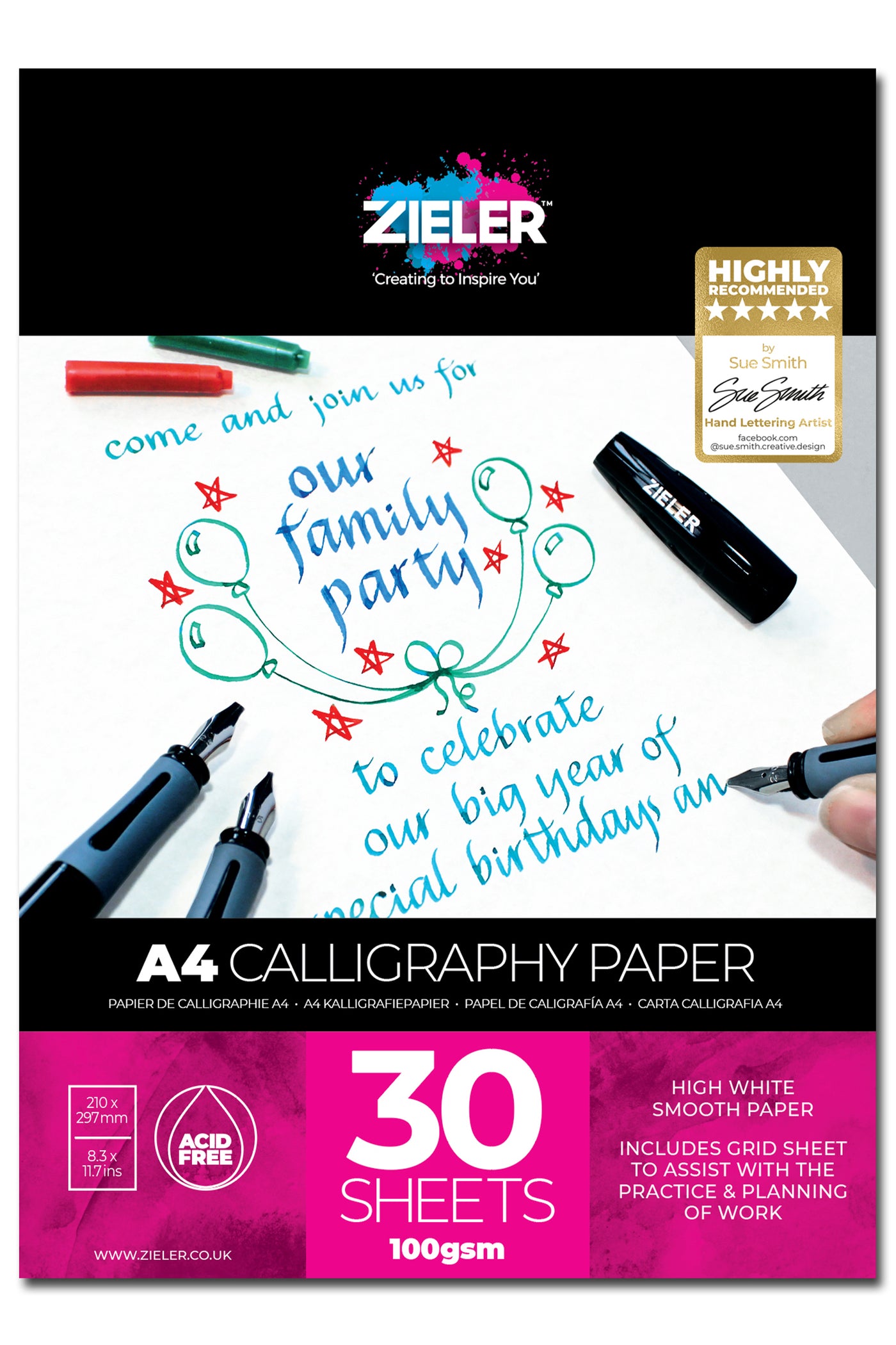 Zieler® A4 Calligraphy Pad, 100gsm, 30 Sheets