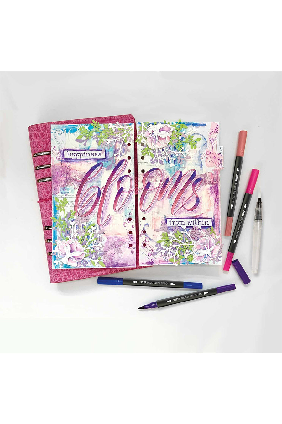 Zieler® 18 Brush & Fine Tip Pens with Water Brush