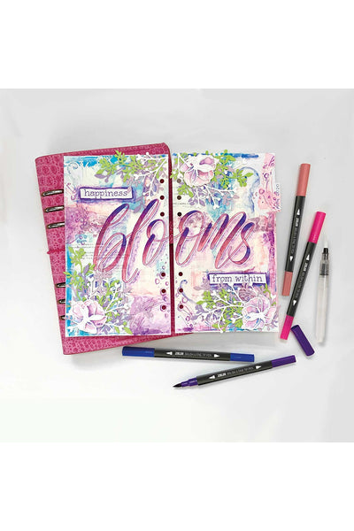 Zieler® 18 Brush & Fine Tip Pens with Water Brush