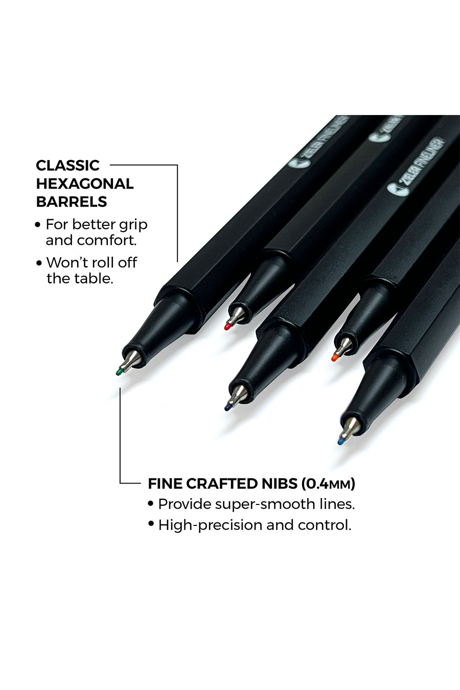 20 Colour Fineliner Pens Set 0.4mm Line Width Assorted Colours