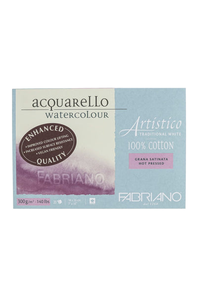 Fabriano Artistico Traditional White Watercolor Block, 140 lb./300 gsm 