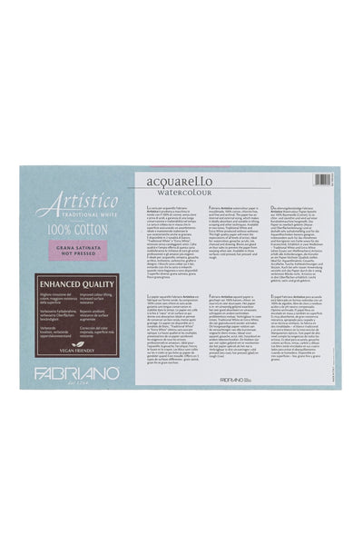 Fabriano Artistico Traditional White Watercolor Block, 140 lb./300 gsm 