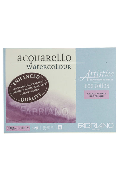 Fabriano Artistico Traditional White Watercolor Block, 140 lb./300 gsm 
