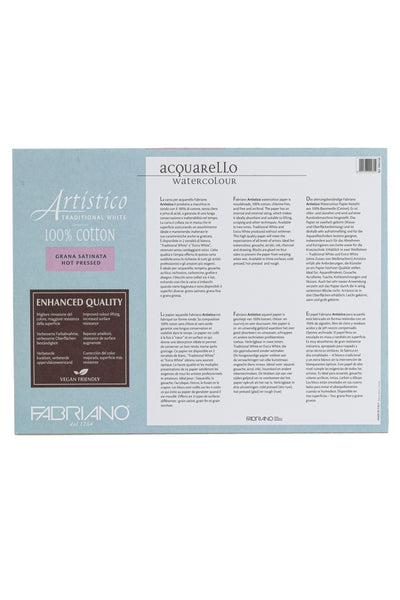 Fabriano Artistico Traditional White Watercolor Block, 140 lb./300 gsm 