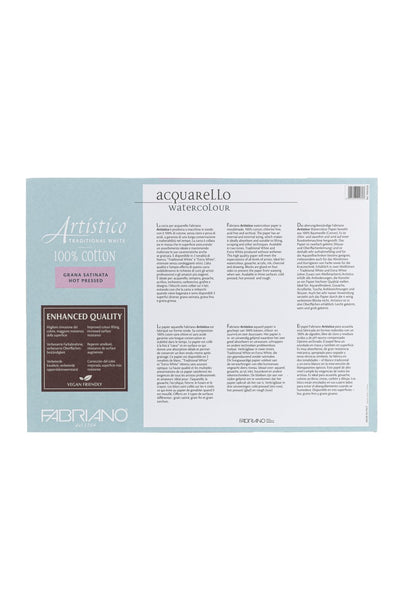 Fabriano Artistico Traditional White Watercolor Block, 140 lb./300 gsm 