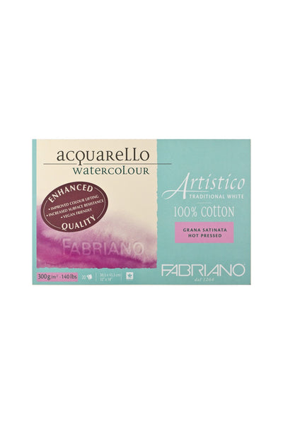 Fabriano Artistico Traditional White Watercolor Block, 140 lb./300 gsm 