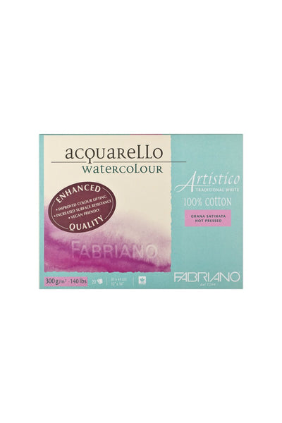 Fabriano Artistico Traditional White Watercolor Block, 140 lb./300 gsm 