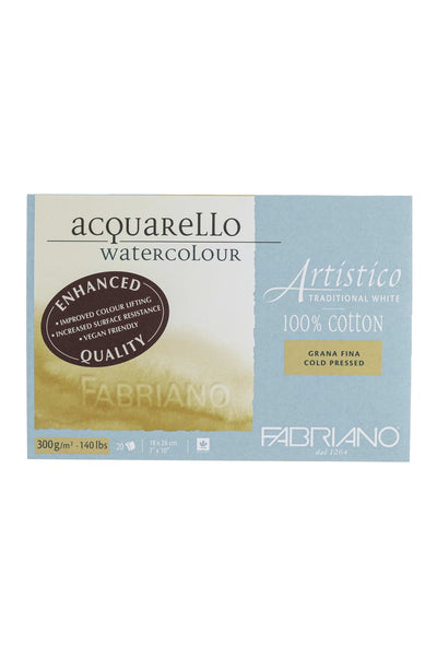 Fabriano Artistico Traditional White Watercolor Block, 140 lb./300 gsm 