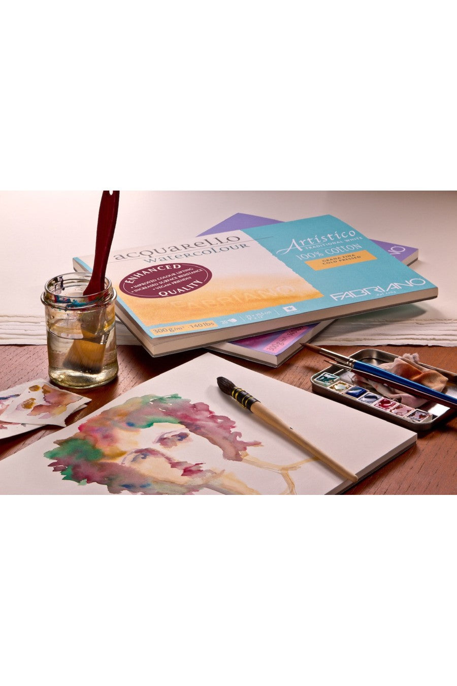 Fabriano Artistico Traditional White Watercolor Block, 140 lb./300 gsm 