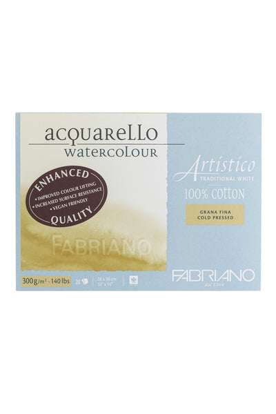 Fabriano Artistico Traditional White Watercolor Block, 140 lb./300 gsm 