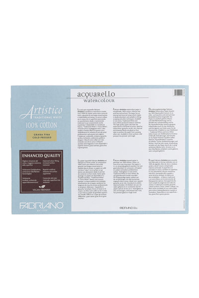 Fabriano Artistico Traditional White Watercolor Block, 140 lb./300 gsm 