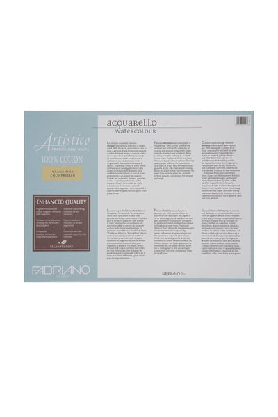 Fabriano Artistico Traditional White Watercolor Block, 140 lb./300 gsm 
