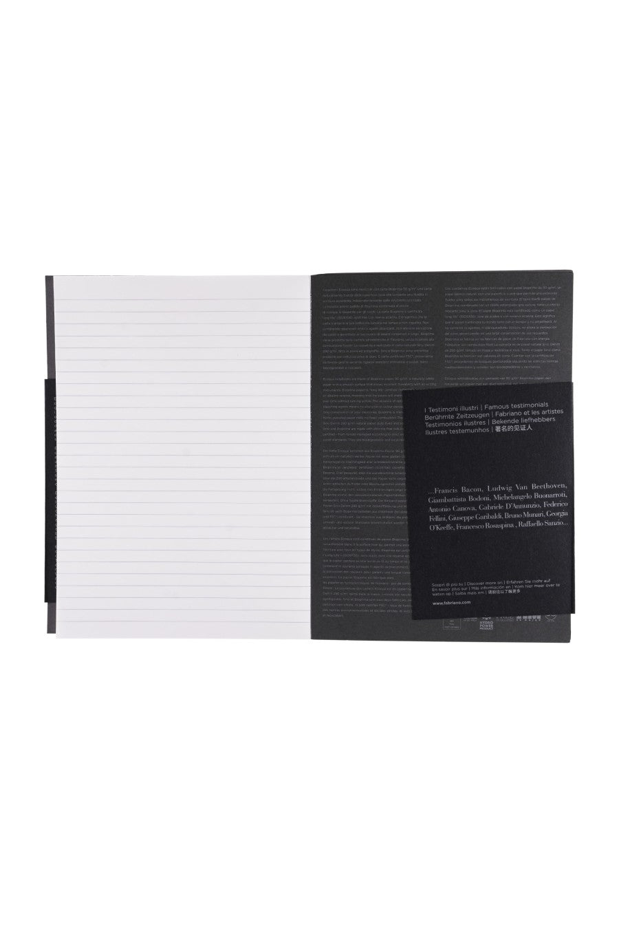 Fabriano Ecoqua Plus Perfect-Bound Notebook, 5.8 in x 8.3 in, A5