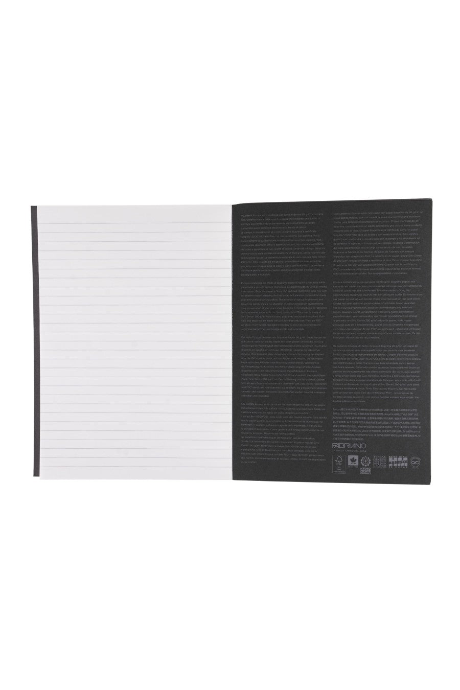 Fabriano Ecoqua Plus Perfect-Bound Notebook, 5.8 in x 8.3 in, A5