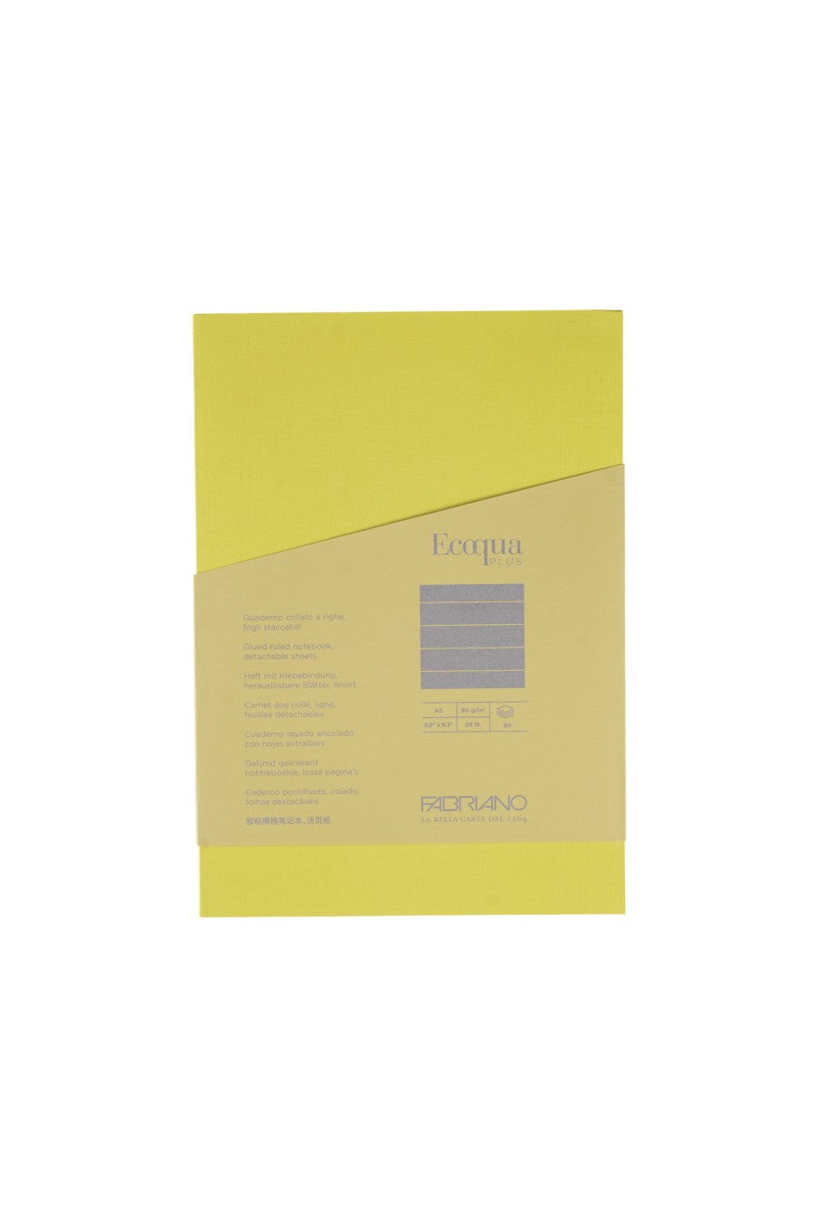 Fabriano Ecoqua Plus Perfect-Bound Notebook, 5.8 in x 8.3 in, A5