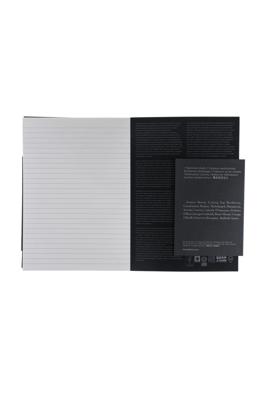 Fabriano Ecoqua Plus Perfect-Bound Notebook, 5.8 in x 8.3 in, A5