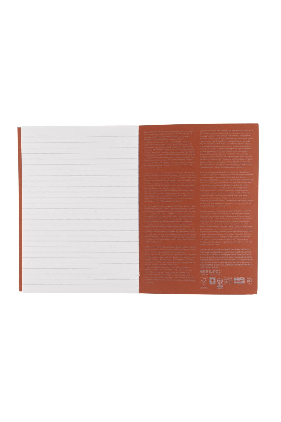 Fabriano Ecoqua Plus Perfect-Bound Notebook, 5.8 in x 8.3 in, A5 
