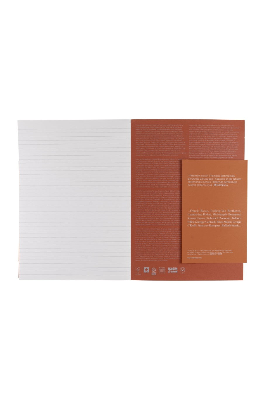Fabriano Ecoqua Plus Perfect-Bound Notebook, 5.8 in x 8.3 in, A5 