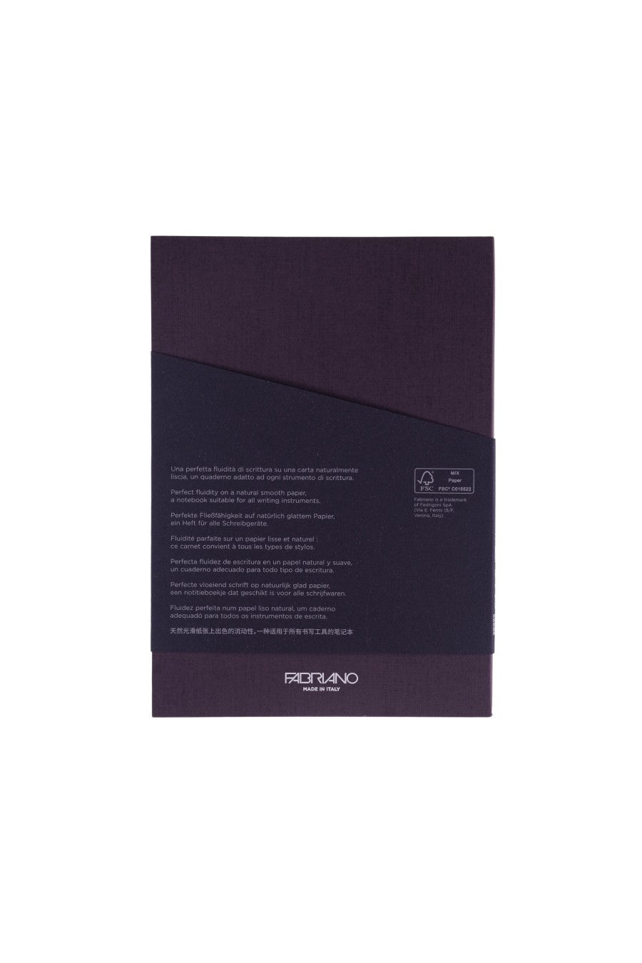 Fabriano Ecoqua Plus Perfect-Bound Notebook, 5.8 in x 8.3 in, A5