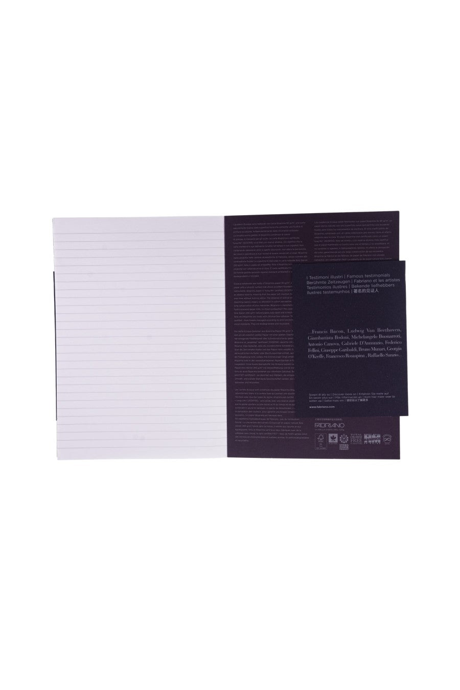Fabriano Ecoqua Plus Perfect-Bound Notebook, 5.8 in x 8.3 in, A5
