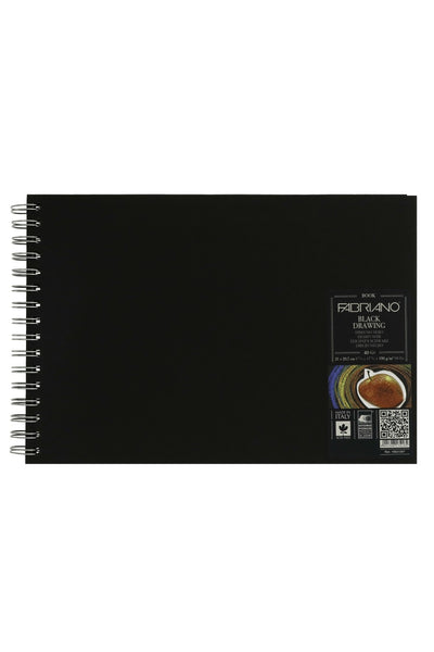 Fabriano Black Drawing Book, 40 Sheets, 190 gsm 