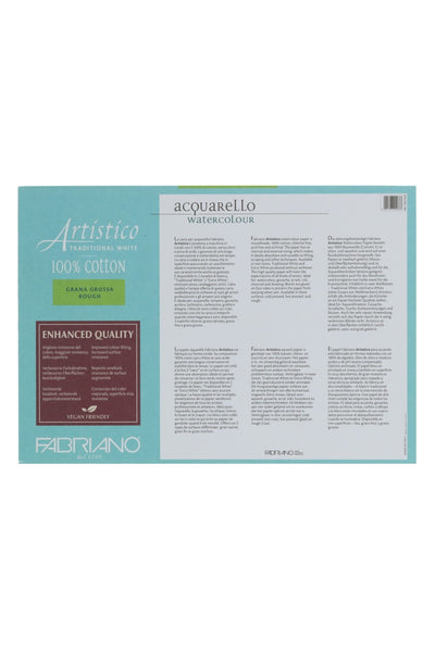 Fabriano Artistico Traditional White Watercolor Block, 140 lb./300 gsm 