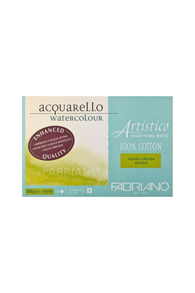 Fabriano Artistico Traditional White Watercolor Block, 140 lb./300 gsm 