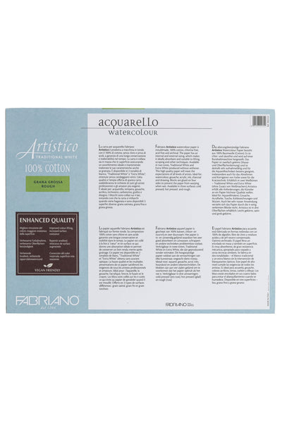 Fabriano Artistico Traditional White Watercolor Block, 140 lb./300 gsm 