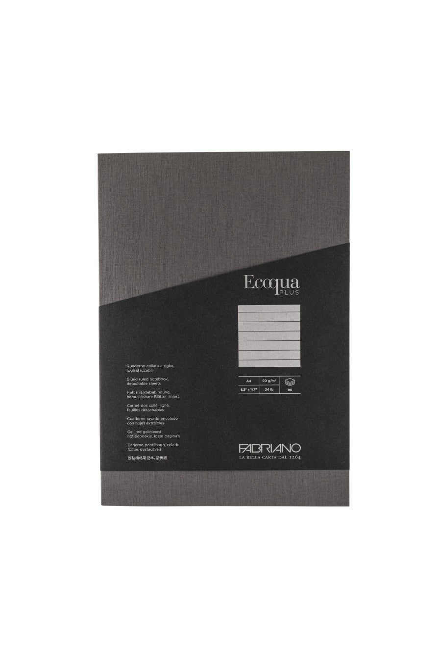 Fabriano Ecoqua Plus Glue-Bound Notebook, 8.3" x 11.7", A4 
