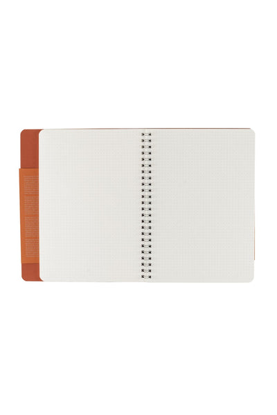 Fabriano Ecoqua Plus Hidden Spiral-Bound Notebook, 5.8" x 8.3", A5 